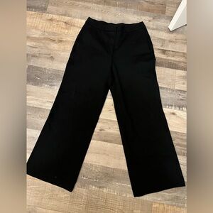 Quince Classic Black Wide-Leg ultra stretch ponte trouser size 12 EUC